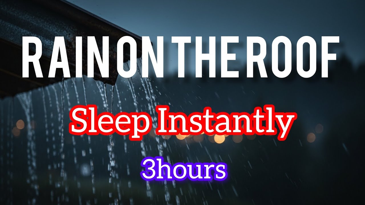 Heavy Rain on Metal Roof – 3 Hours of Realistic Rain Sounds for Sleep, Study & Stress Relief