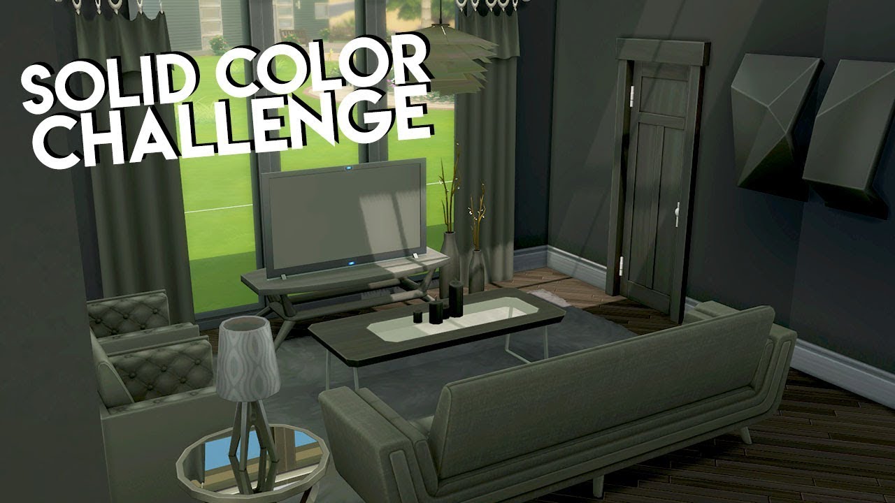 SOLID COLOR CHALLENGE // The Sims 4: Speed Build