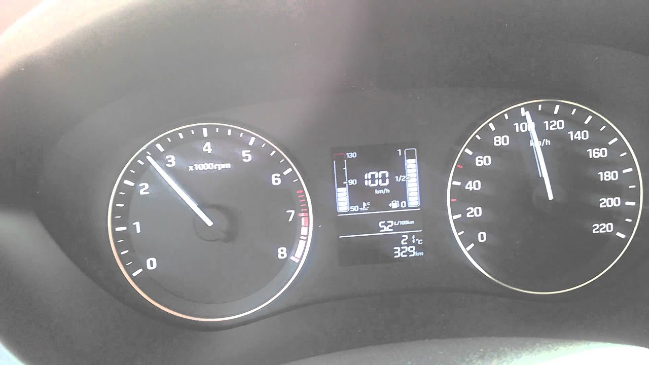 New Hyundai i20 2016 Fuel consumption 100km/h