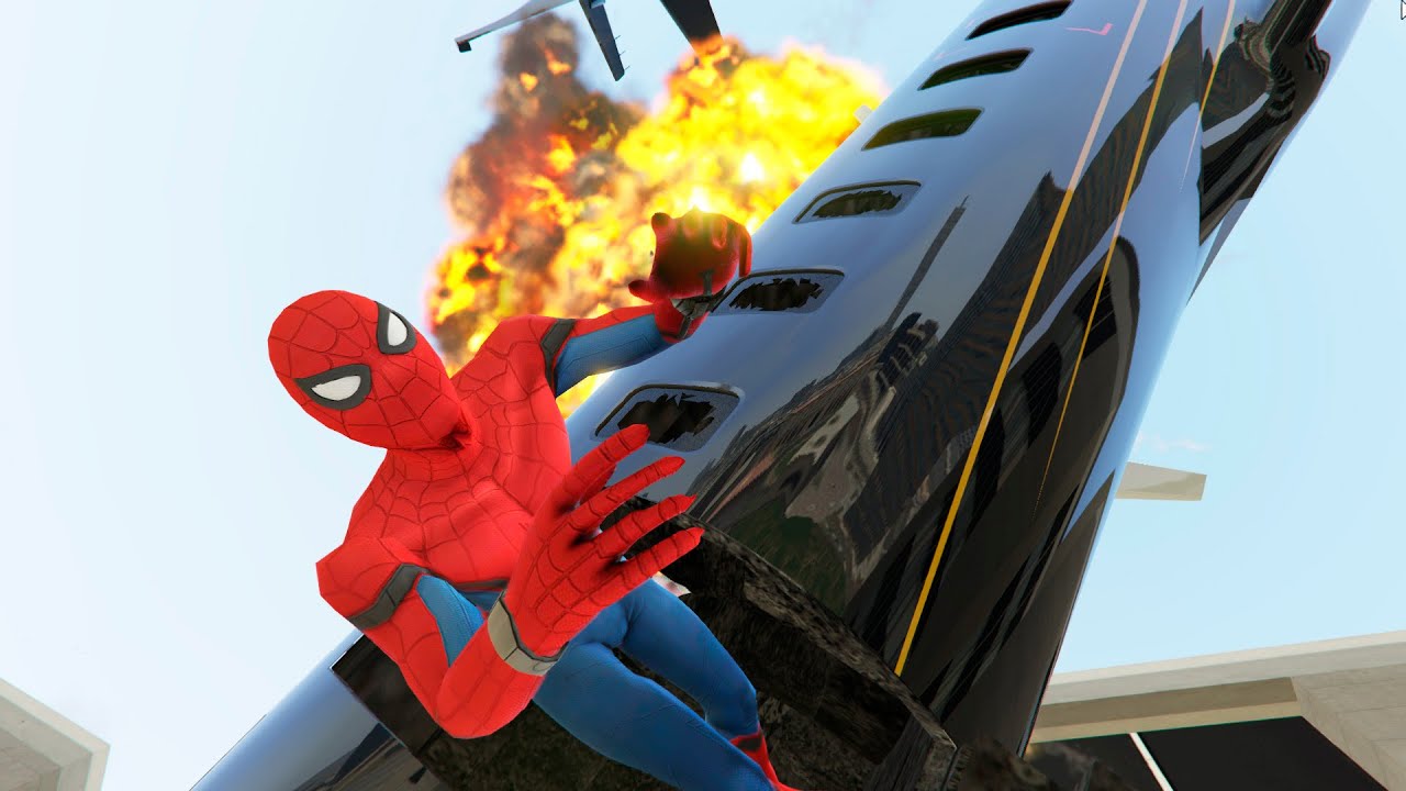 GTA 5 Epic Spiderman Ragdolls & Plane Crashes Ep.131 (Euphoria Physics)