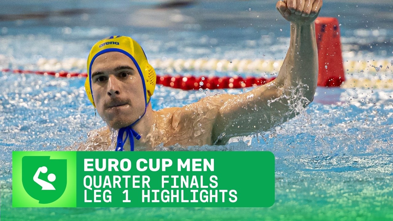HIGHLIGHTS | Big Goals In Tough Games 🔥 | Water Polo Euro Cup Men Quarter Finals Leg 1