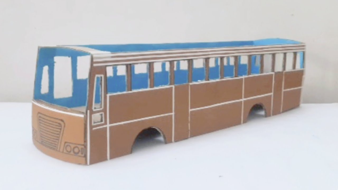 Monster ksrtc bus making with cardboard part 1
