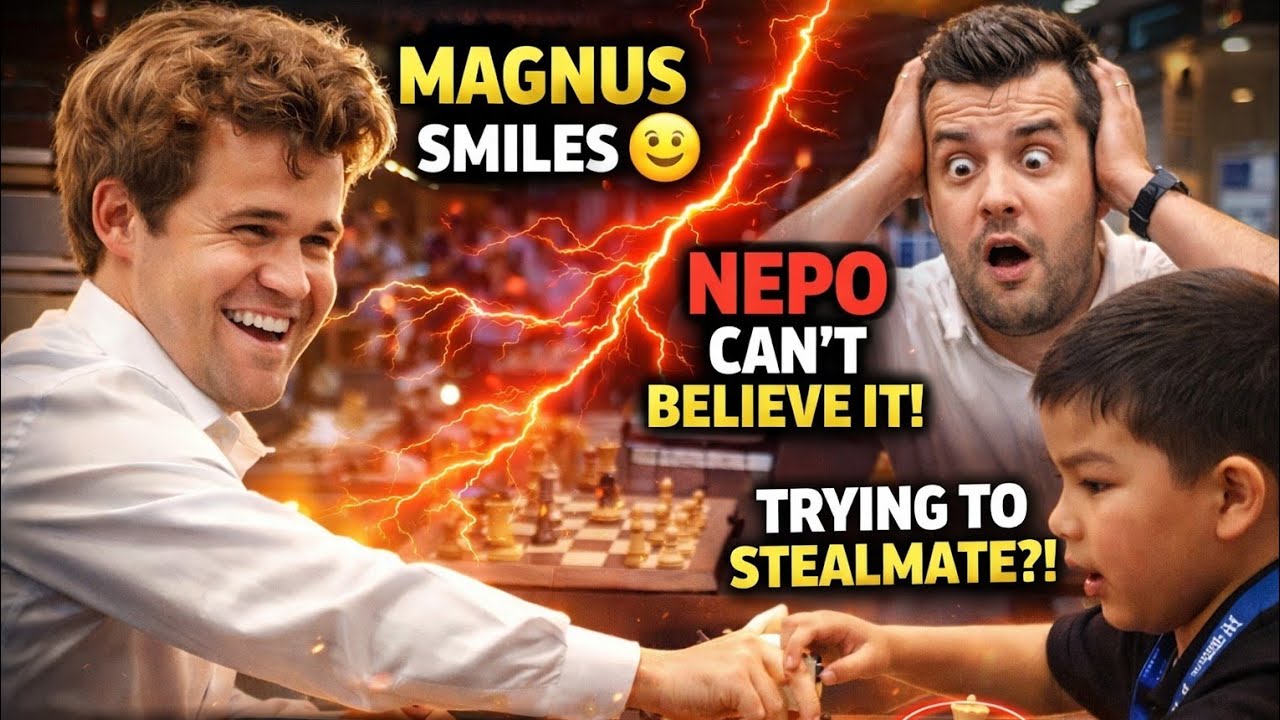 “11-Year-Old Tries to OUTSMART Magnus Carlsen with a Stalemate Trap!”