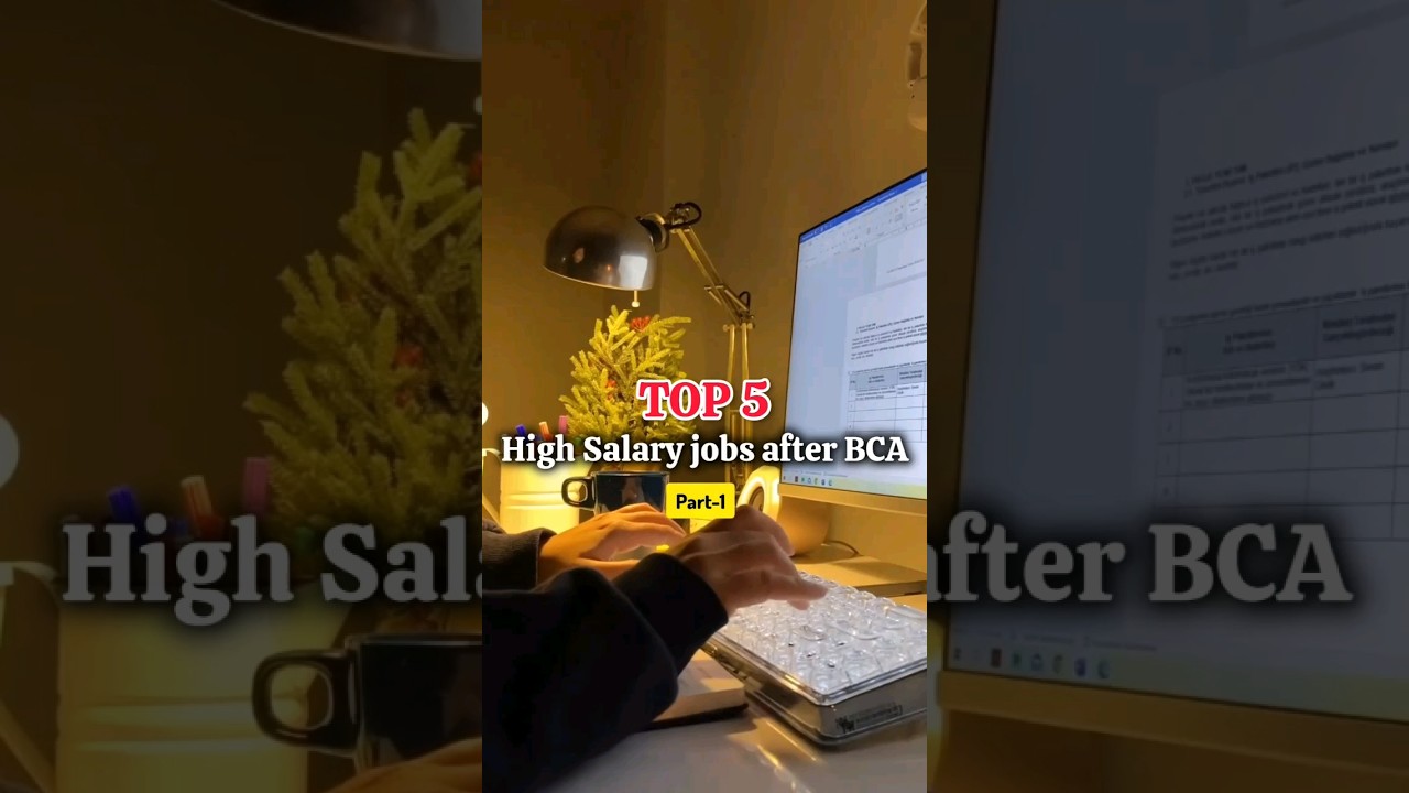 TOP 5 High salary jobs after BCA 📚✅