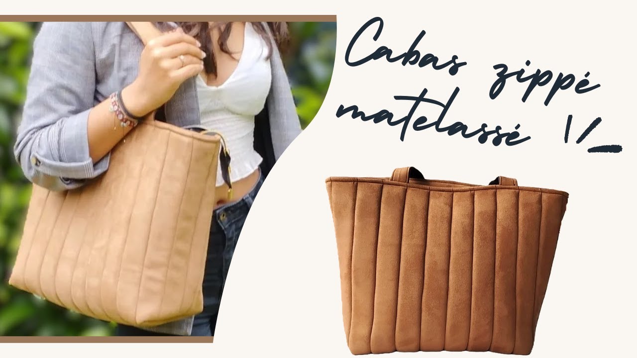 🧵Sac cabas avec fermeture éclair