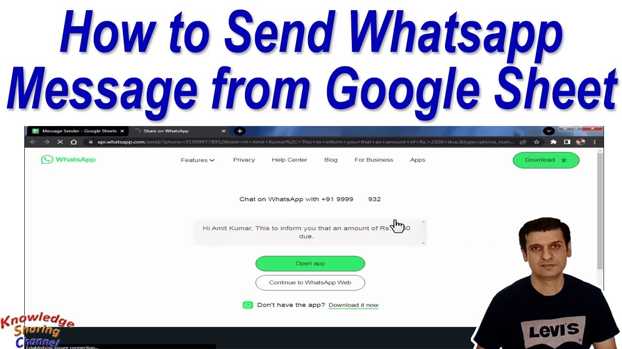 How to Send Whatsapp Message from Google Sheet