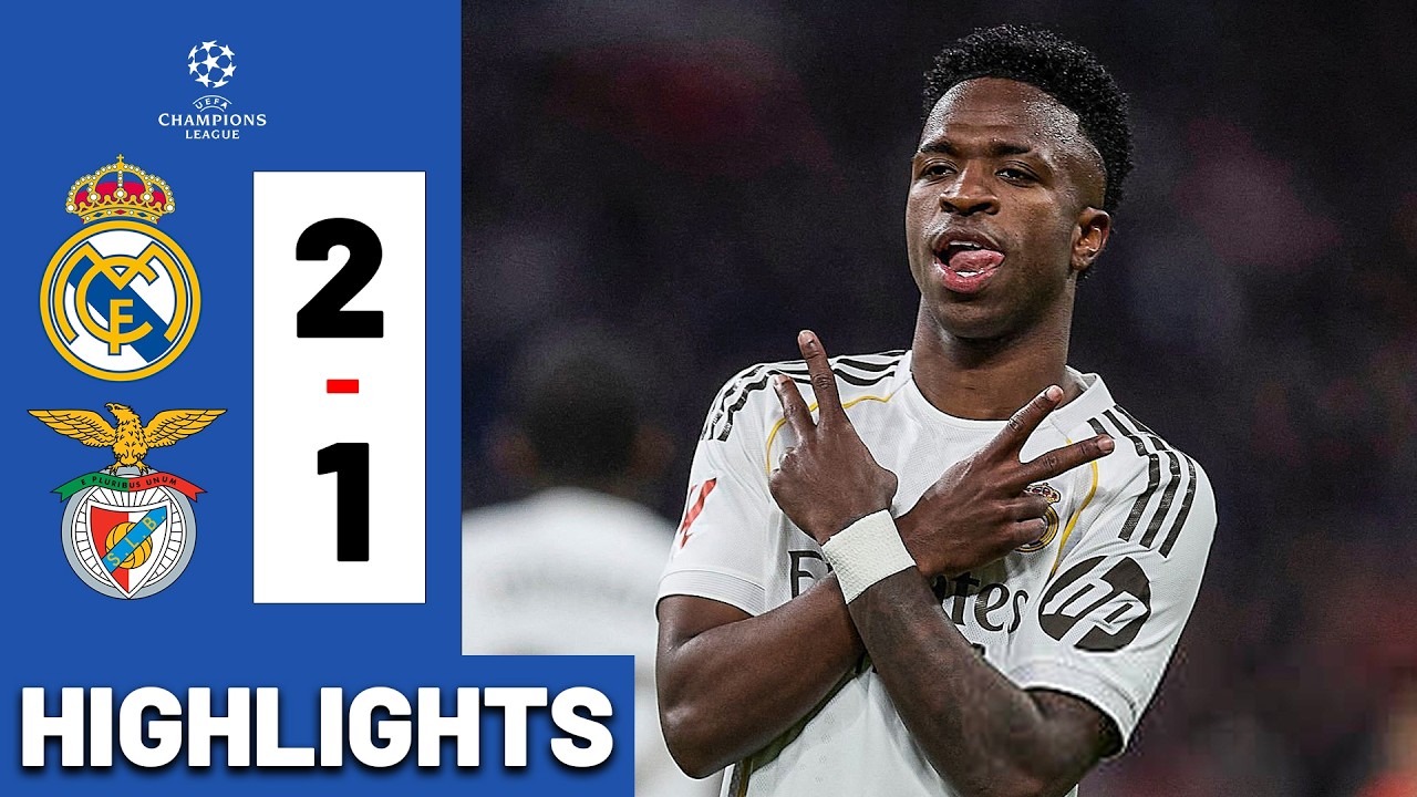 VINICIUS JR! Real Madrid vs Benfica 1-1 HIGHLIGHTS & All GOAL Champions League 25/26