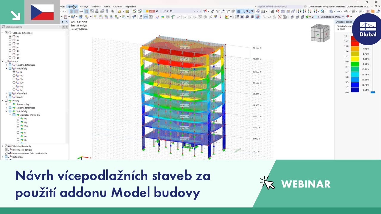 Návrh vícepodlažních staveb za použití addonu Model budovy