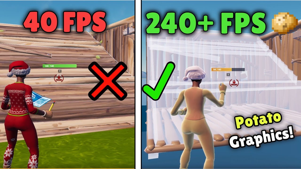 Как получить КАРТОФЕЛЬНУЮ ГРАФИКУ в Fortnite (СТАЦИОНАРНАЯ ЗЕМЛЯ) *0 ЗАДЕРЖКИ*