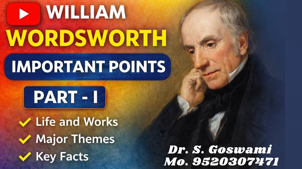WILLIAM WORDSWORTH IMPORTANT POINTS PART - I #uptgt #englishliterature #uptgtenglish #viralvideo 