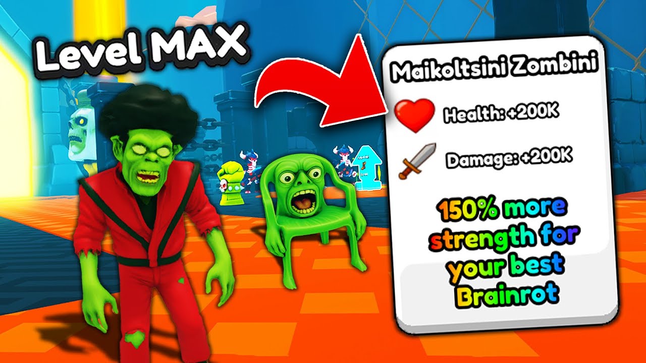 Открываем МАКСИМАЛЬНЫЙ УРОВЕНЬ Майкольцини в Brainrot Zombie Evolution! (Roblox)
