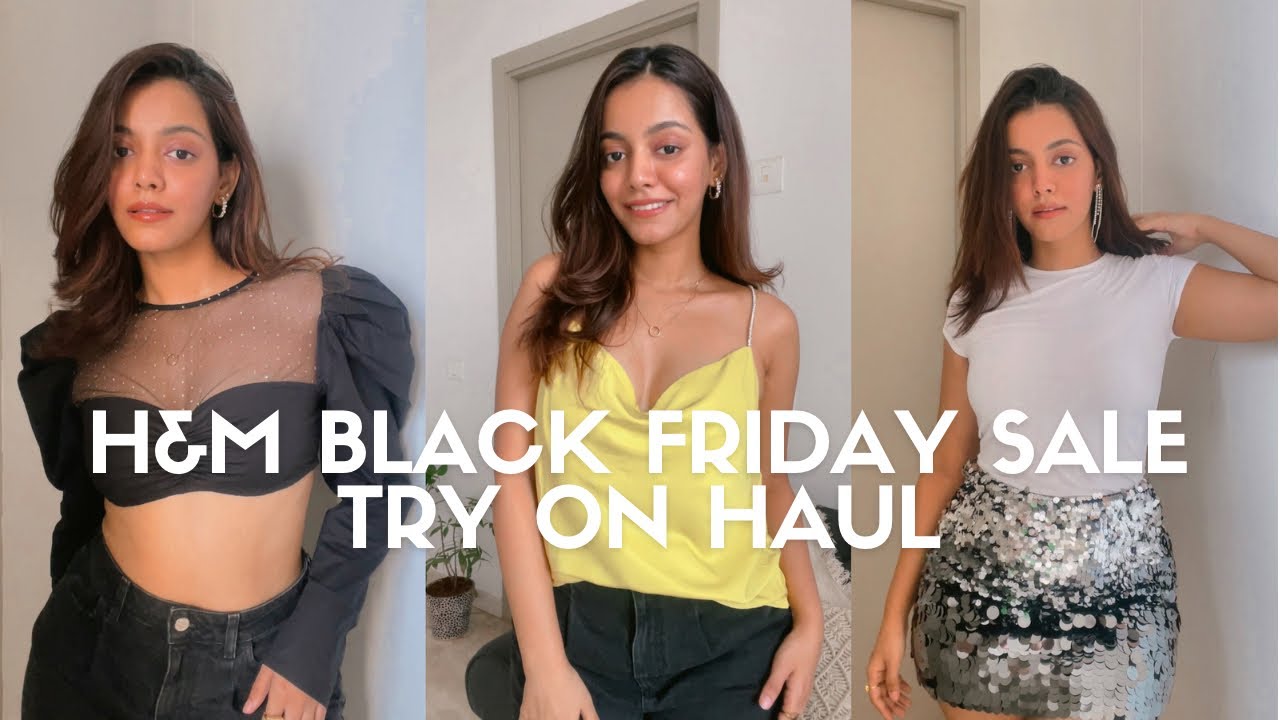 H&M Black Friday sale try on haul | Upto 50% off dresses, tops, pants & more