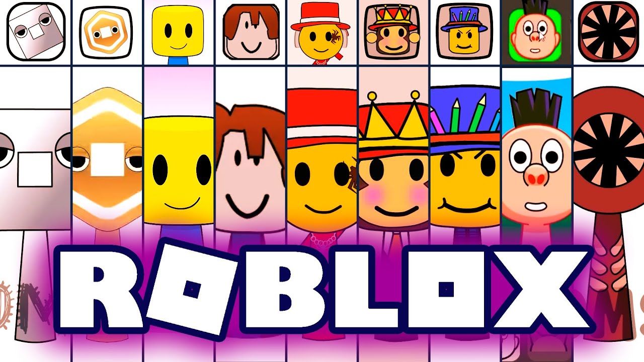 Sprunki OC:ROBLOX,ROBUX,NOOB,BACON,SAMMY,JANDEL,CRACKY, HABIBI, FIGURE (From Roblox) ALL PHASES