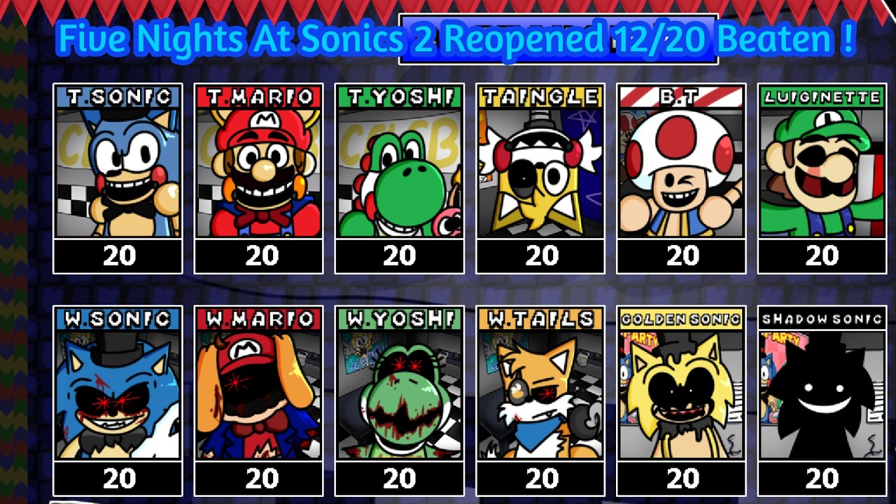Five Nights At Sonics 2 Reopened 12/20 Mode Beat !