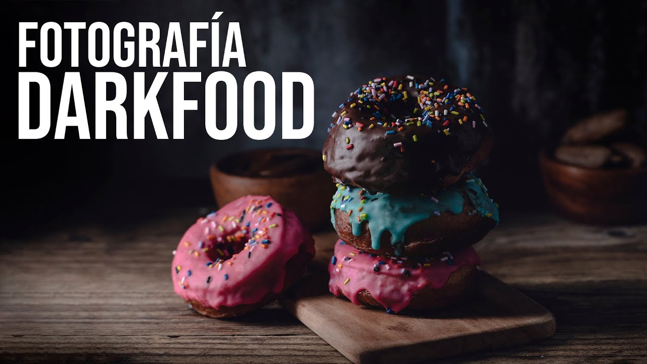 Cómo hacer FOTOGRAFIA DARKFOOD 🍩 muy facil, una sola luz!
