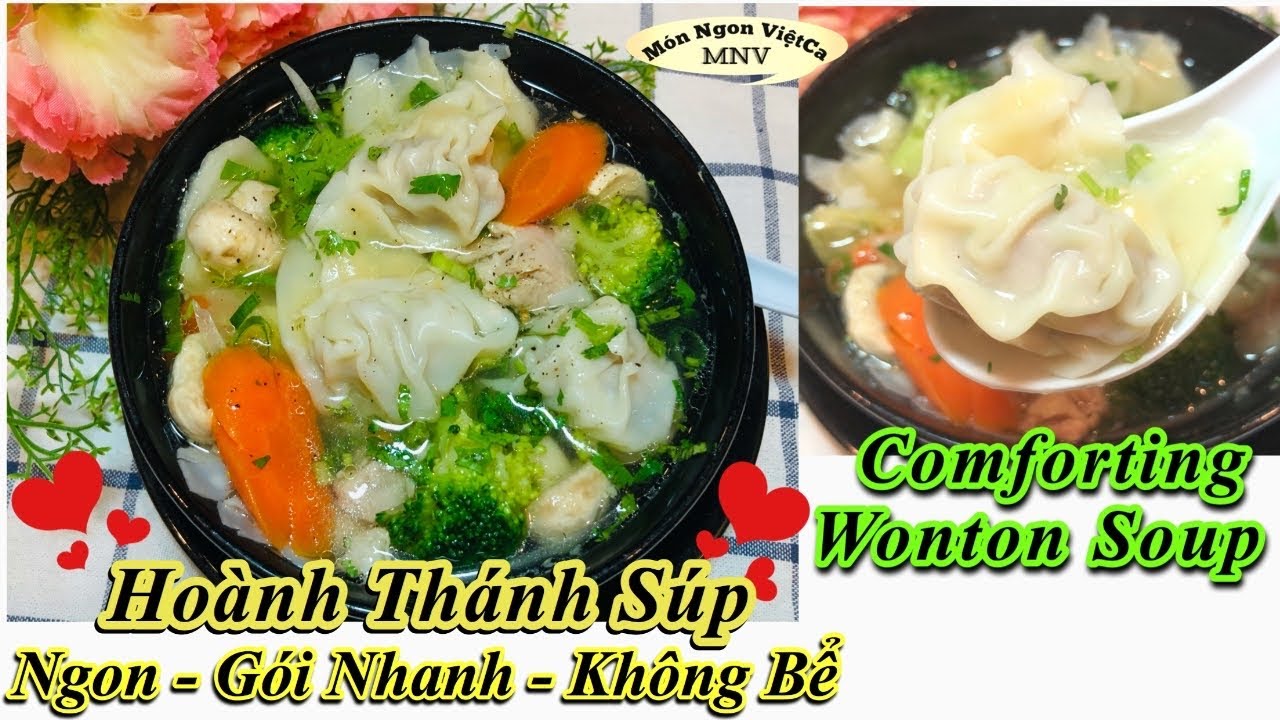 (Eng Sub) Hoành Thánh Súp, Hương Vị Đậm Đà, Cách Gói Nhanh Không Bể -Comforting Homemade Wonton Soup