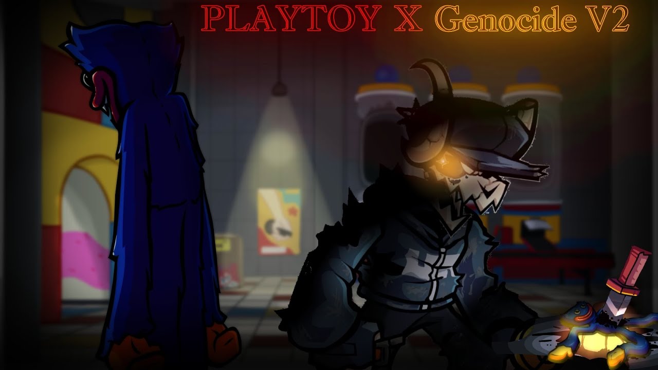 [FnF PlayToy X Genocide V2] Huggy Wuggy vs Tabi Friday night funkin Mashup 