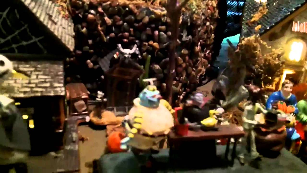 dept 56 Halloween town with nightmare before Christmas train
