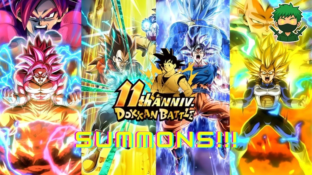 EU FIZ AS MELHORES SUMMONS NO 11th ANNIVERSARY DO (DRAGON BALL Z DOKKAN BATTLE)