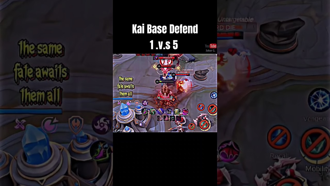 Late Game King Thamuz 1 v.s 5 Base Defend #mobilelegends #mlbb #foryou