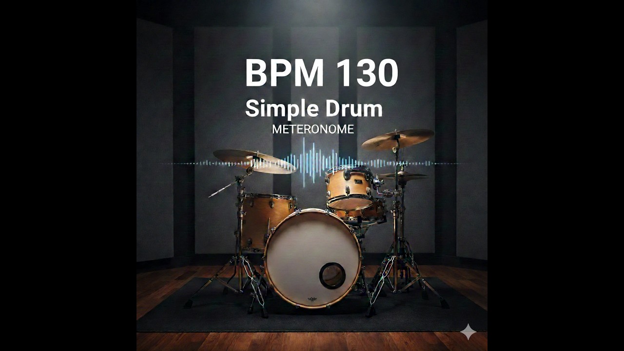 BPM 130 ドラム メトロノーム 5分間練習用 - Simple Drum Loop