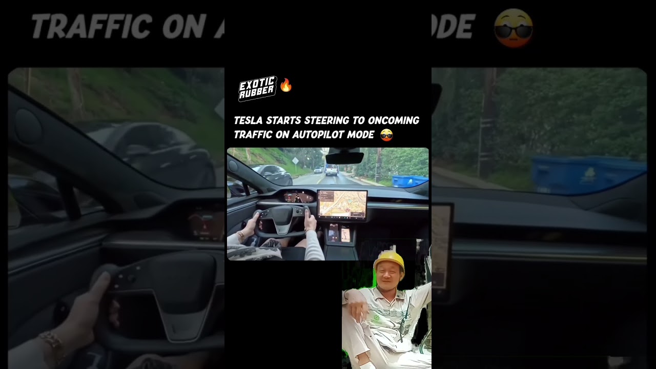 something wrong with tesla full self driving FSD#teslafsd#carcrash#drivesafely