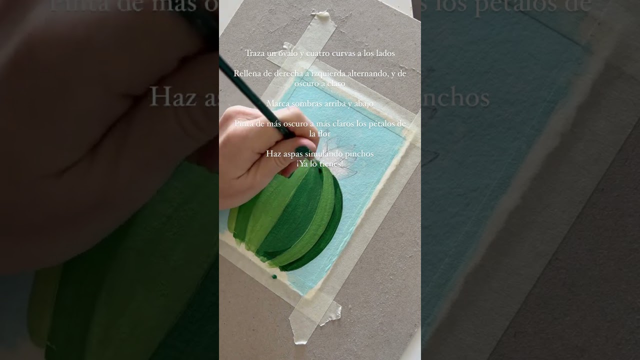 Tutorial: c&oacute;mo hacer un cactus  #procesocreativo #tutorialonline #tutorialpintura #satisfying #wip