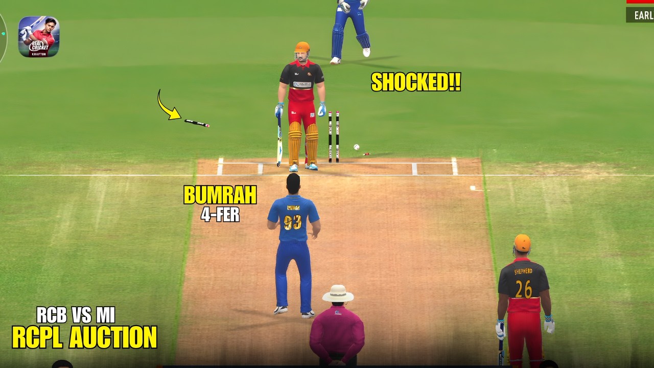 😱 Bumrah SMOKED RCB in Opener!! MI vs RCB | RCPL AUCTION (Hard Mode)