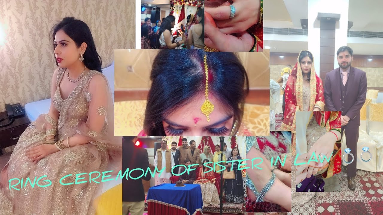 Ring ceremony of sister in law 💍❤️# masti # food # enjoy # full enjoy in engagement 