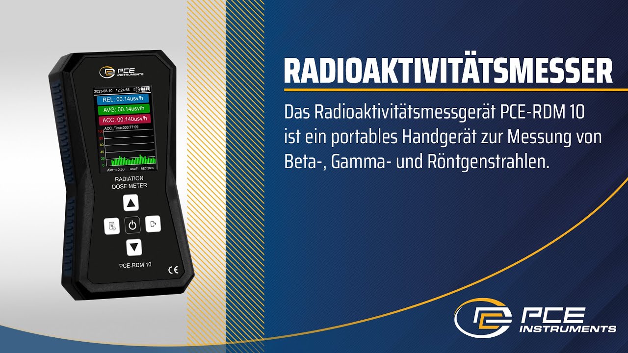 Radioaktivitätsmessgerät für Beta-, Gamma- und Röntgenstrahlen - PCE-RDM 10 | PCE Instruments
