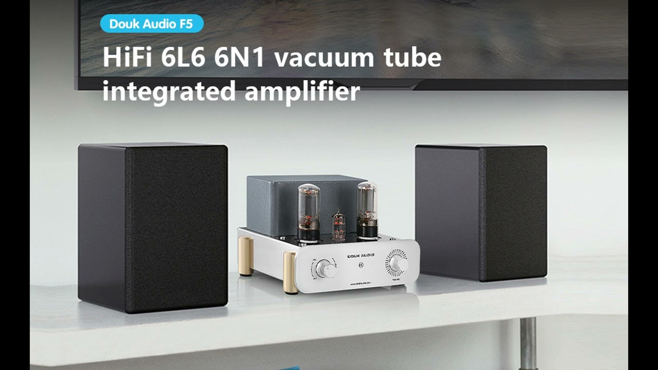 Douk Audio F5 Pure Class A HiFi Vacuum Tube Amplifier – 6W Single-Ended Stereo Amp for Home Audio