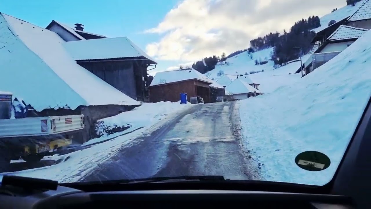Schwarzwald im Schnee – Fahrt durch Hof & Kleines Wiesental ❄️ 6. Januar