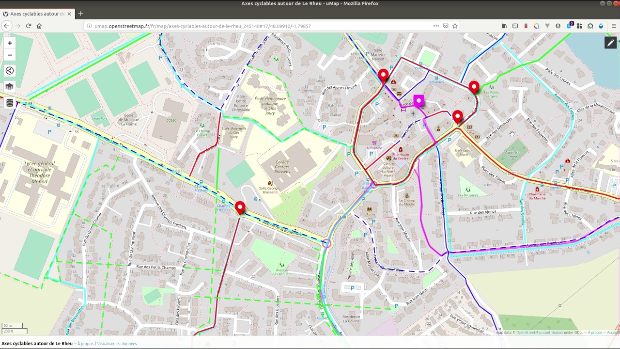 Le Rheu à Vélo - Tutoriel cartographie avec UMap