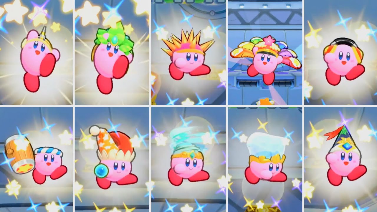 Kirby Return To Dreamland Deluxe - All 25 Kirby Abilities & Copy Abilities Room - Nintendo Switch