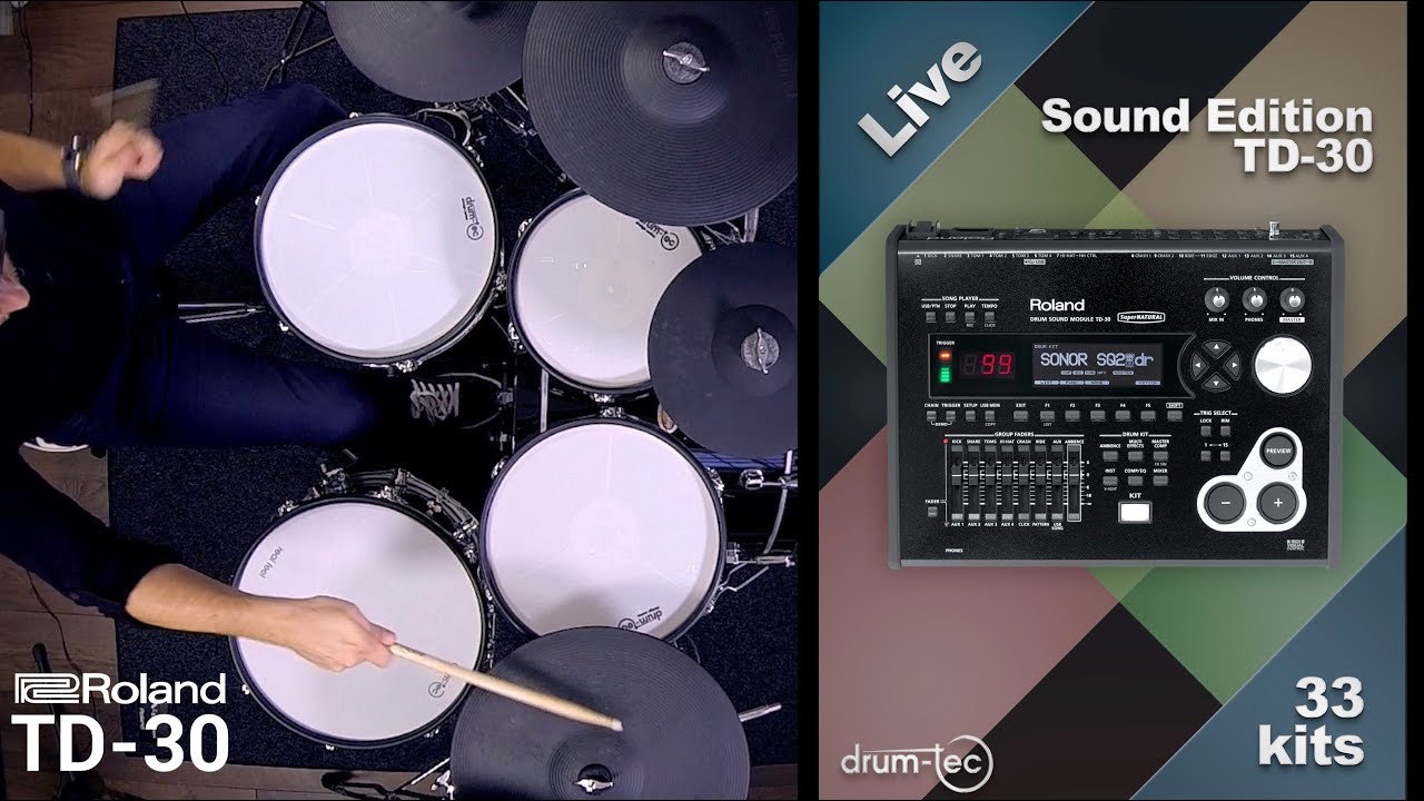 Roland TD-30 Live Sound Edition - custom kit sounds by drum-tec