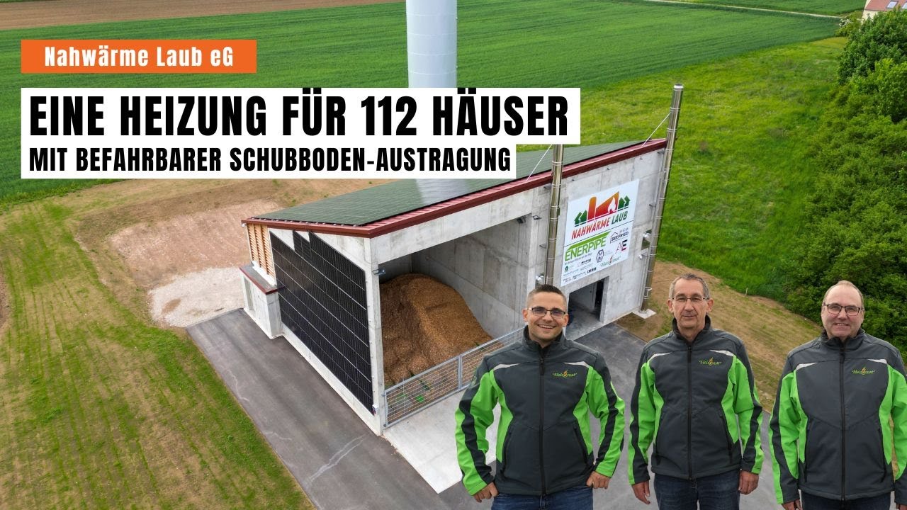 Befahrbare Schubboden-Austragung für den Hackschnitzelbunker // Nahwärmegenossenschaft Laub