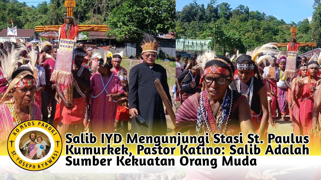 Salib IYD Kunjungi Stasi Paulus Kumurkek, Pastor Katino: Salib Adalah Sumber Kekuatan Orang Muda
