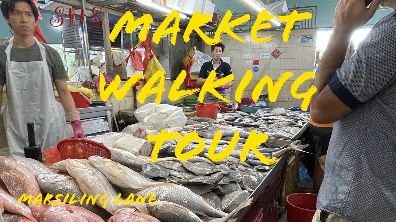 Market Walking Tour Through [4k HDR] Video/ Singapore Marsiling Lane Food Centre&Market Full Video.