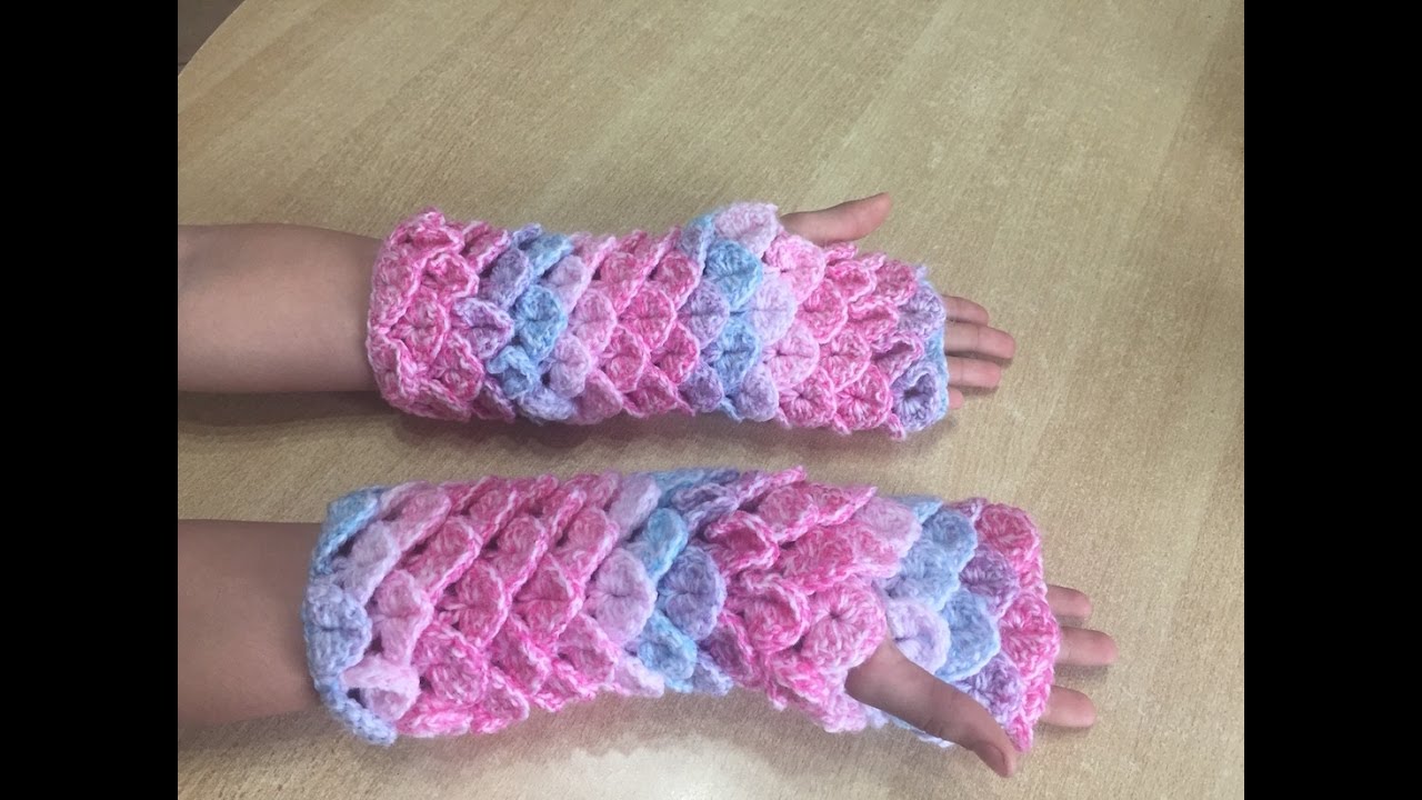Tuto mitaines point crocodile au crochet