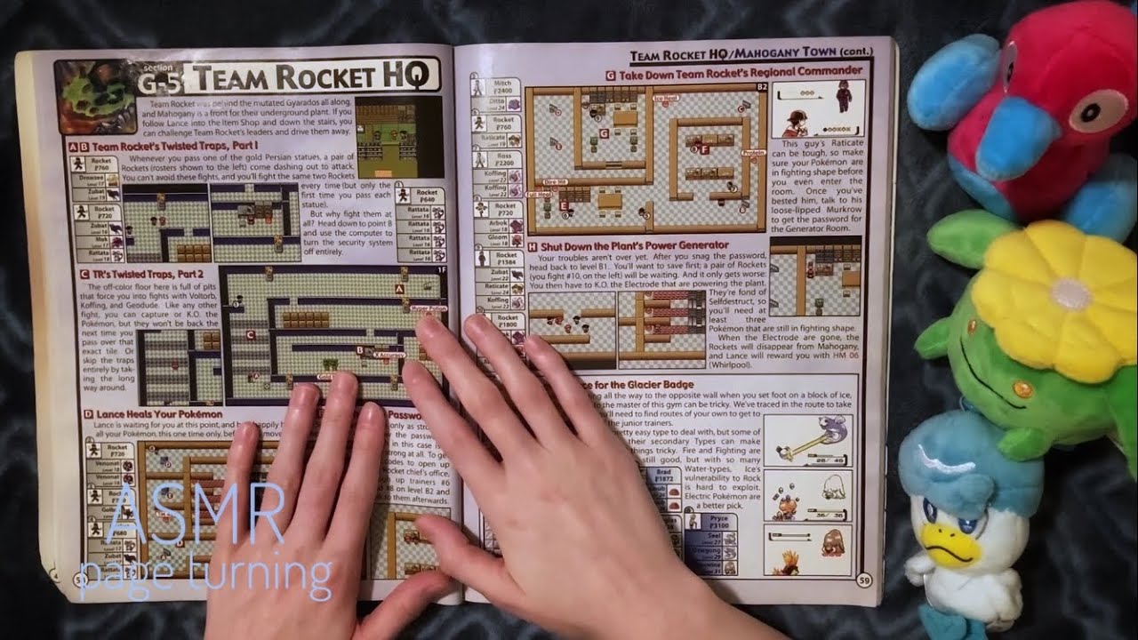 ASMR – Pokémon Guide Book Gold and Silver | Page Turning | Whispered