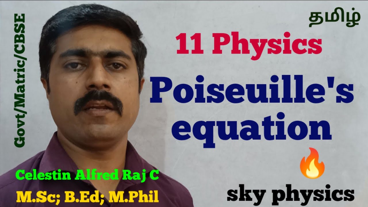 Poiseuille's equation|properties of matter|Unit 7|11 Physics|Tamil|sky physics