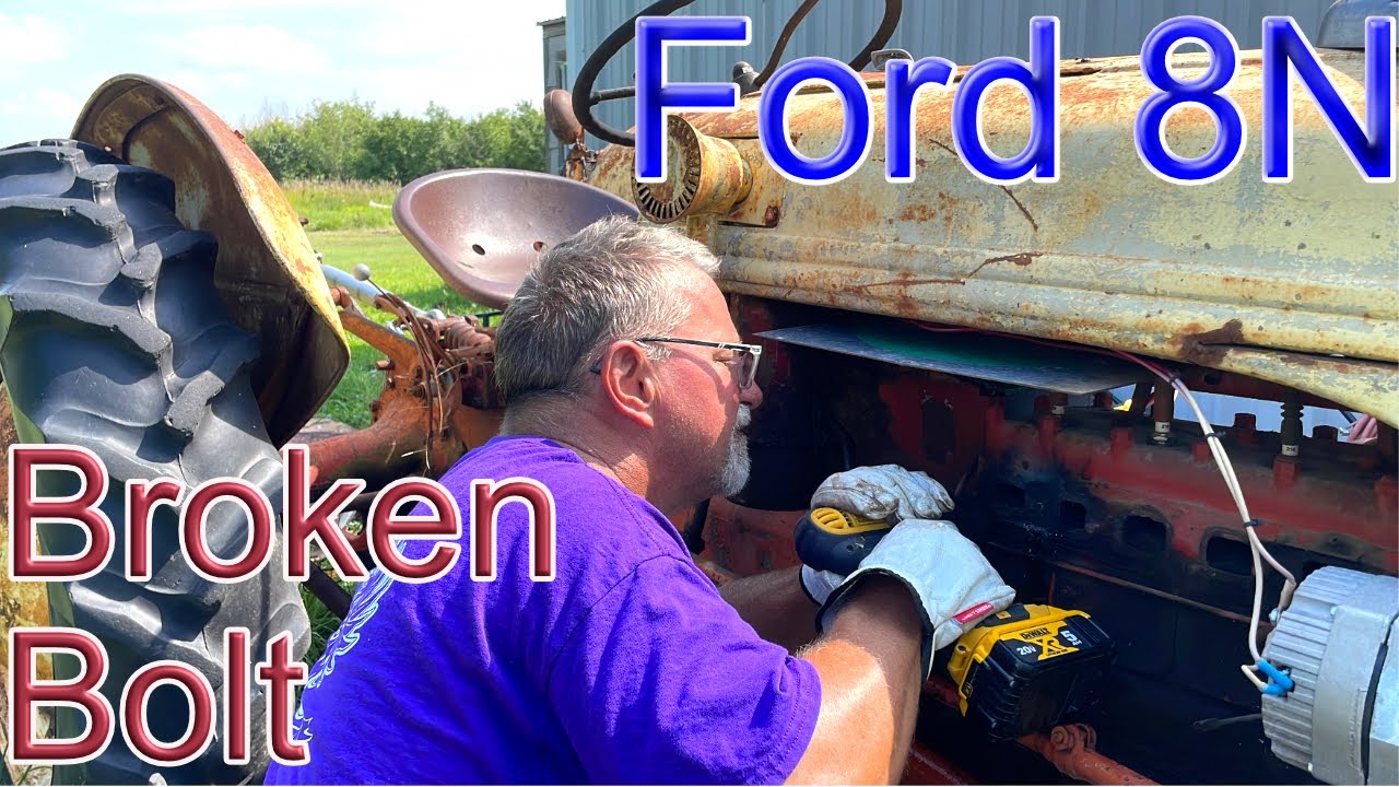 Замена прокладки выпускного коллектора Ford 8N | Извлечение сломанного болта
