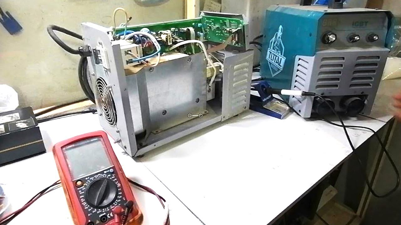 صيانة ماكينة لحام حديد إلكترونية من شركة توتال عطل مخفي شرح ماكينة اللحام الكهرباء وفحص فولت التخريج