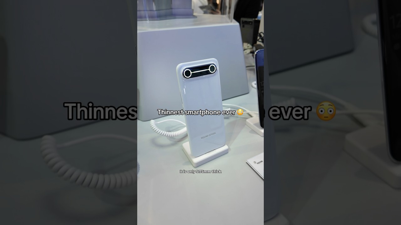 World&rsquo;s THINNEST Smartphone 🥴 Hands-On with Techno Spark Slim at MWC 2025 #smartphone