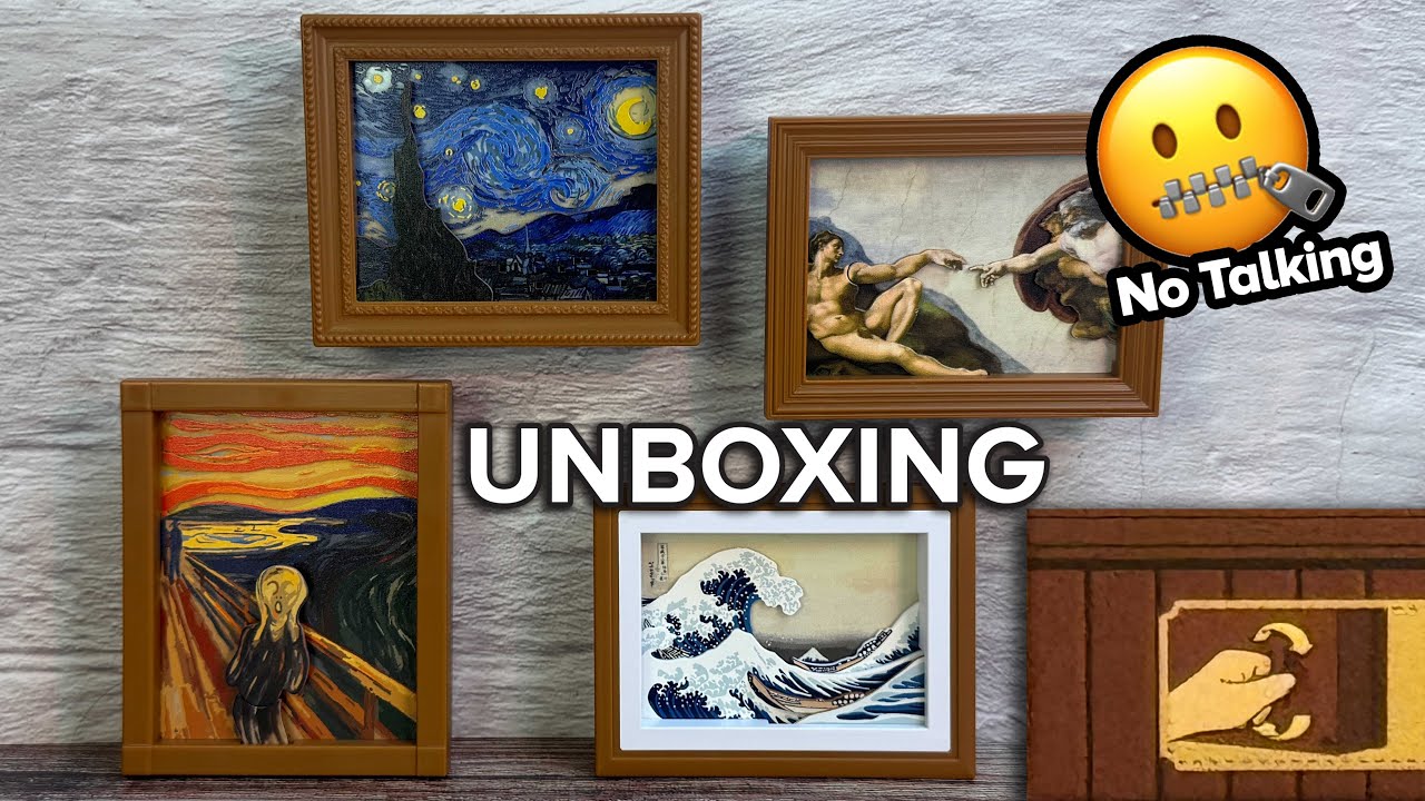 QueSera Series Living Paintings Miniature 52TOYS Unboxing Complete Set of 4 Blind Box ASMR Review