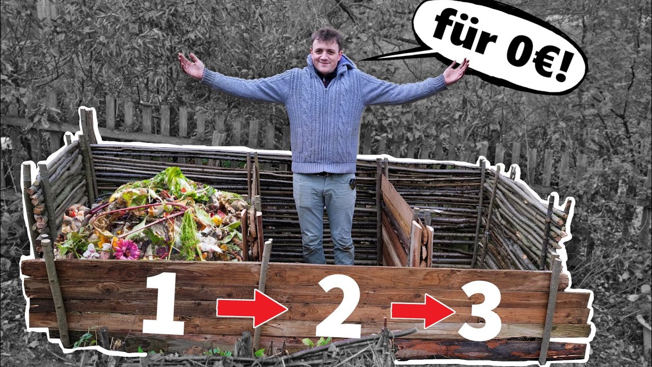 Den berühmten 3-KAMMER-KOMPOSTER selber bauen [Anleitung] 🍂