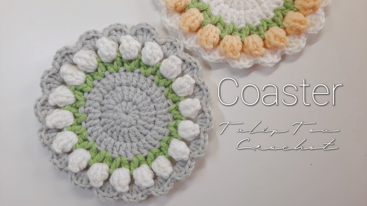 🌷Crochet Tulip Tea Coaster🌷 | How to crochet