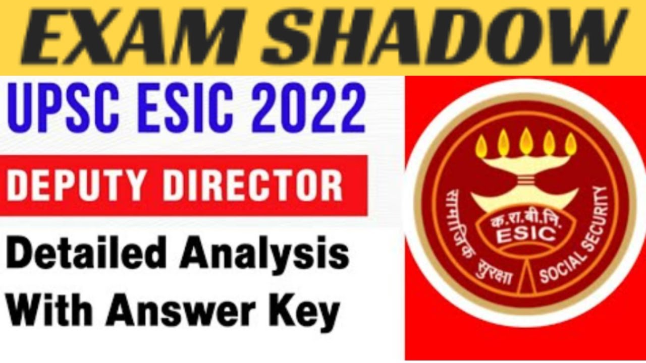 Most Trusted ESIC Deputy Director (UPSC) Exam Answer key| Part-2
