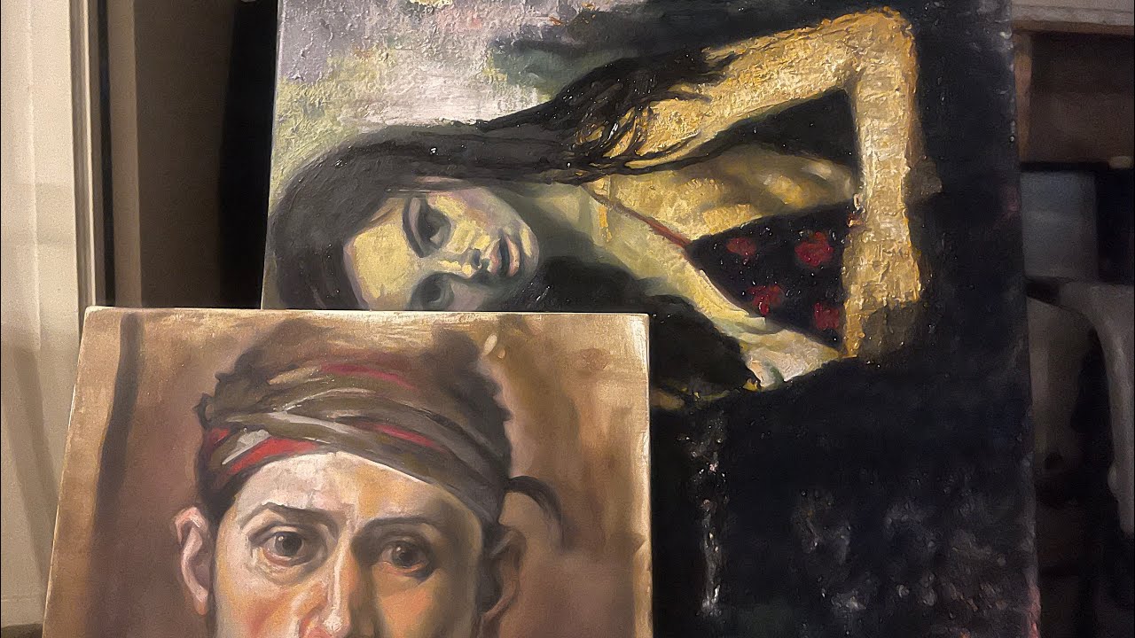 Painting and talking about painting. 