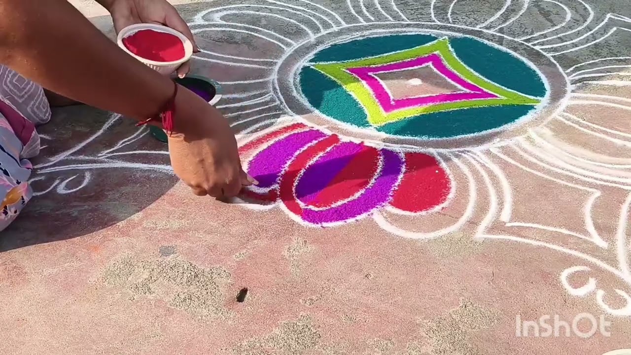 Colourful rangoli 